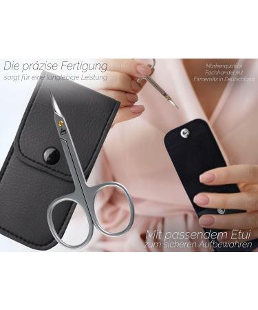 Buy Fine Cuticle Scissors & Skin Scissors - Stainless Steel Combination Scissors with Extra Fine Tip (8.5 cm) in Case - Ship Worldwide - Buy Online on SooperMarket.com