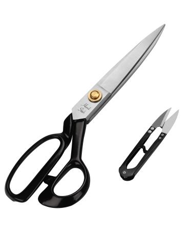 Handi Stitch Fabric Scissors 10 Inch - Sewing Scissors for Fabric Cutting and Yarn Thread Snipper - Heavy Duty Scissor - Tailor Shears Multipurpose - Craft Scissors for Cutting Clothes  Leather  Denim