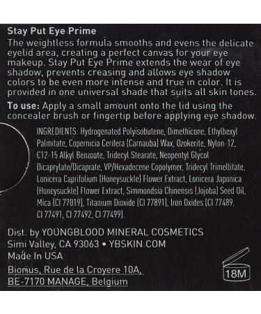 Youngblood Stay Put Eye Prime - Vegan & Cruelty Free | Long-lasting Eye Primer - Buy Online on SooperMarket.com