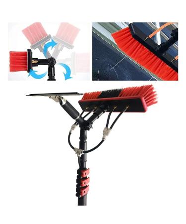 Window Cleaning Kit Window Cleaning Equipment Extendable Window Cleaning Pole and Squeegee Cleaner for High Windows/20Ft 55cm Brush Head 5M/17FT