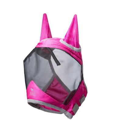Harrison Howard CareMaster Pro Luminous Horse Fly Mask UV Protection with Ear Protection Pink Coldblood (XL) Coldblood (XL) piano black