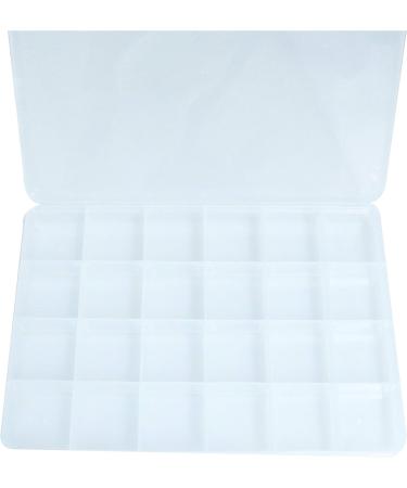 RLECS 2PCS Transparent Plastic Jewelry Organizer Box - 24 Slots Storage Container for Bead Rings Display - Buy Online on SooperMarket.com