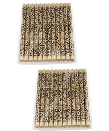 Angoily 2pcs Set 12pcs Brow Pencil Eyebrow Pen Eyeliner Pencil with Brush Iron Tube Double Head - Buy Online on SooperMarket.com