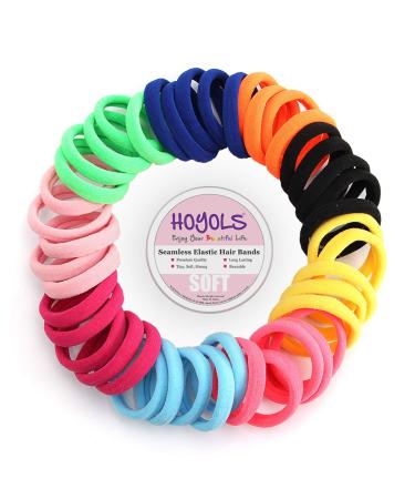Seamless Hair Band Small Hair Ties - No Wrinkle Damage Ponytail Holders (4cm 10 Mixed Colors Set) - Perfect for Babies - Buy Online on SooperMarket.com