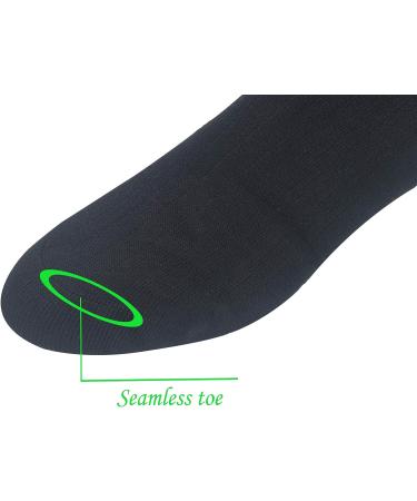 Yomandamor Mens Bamboo Diabetic Dress Ankle Socks 6-Pack Size 10-13 Black - Buy Online on SooperMarket.com