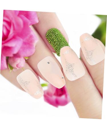 Gogogmee 1 Set Nail Patch Fake Nails with Glue French Decor Nails Decoration Nail Embellishments False Nails with Glue Nail Decals Nail Salon Supplies Sticker Plastic Full Coverage X4 Pink - Buy Online on SooperMarket.com