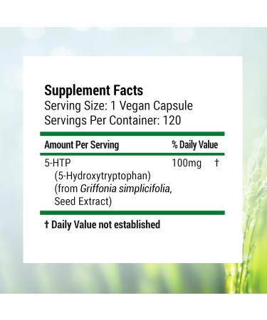 5-HTP 100 mg | 120 Vegan Capsules | Naturally Sourced Serotonin Booster | Healthy Attitude and Positive Mood Support Supplement - Buy Online on SooperMarket.com