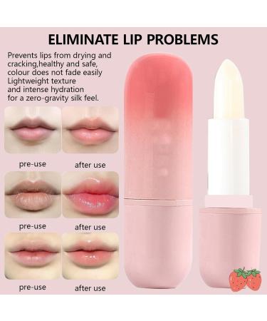 Natural Lip Balms Long-lastings Moisturizing Hydrating Lipstick Anti Cracked Reduce Lip Line Lip Care Makeup Cosmetic Natural Lip Care Beauty Treat Sweetheart Strawberr - Buy Online on SooperMarket.com
