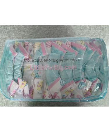 LittleForBig Adult Brief Diapers - Vintage Baby Print 10 Pack | ABDL Diaper Lover Essentials - Buy Online on SooperMarket.com