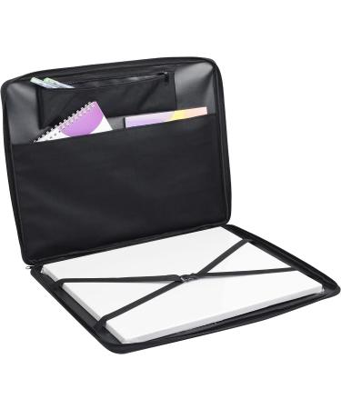 Jjring 23x17 Art Portfolio Case: Wire Framed Nylon Tote Bag for Artworks, Posters, Drawings - Black - Buy Online on SooperMarket.com