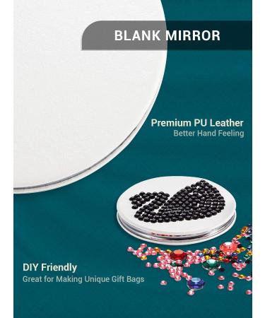 Getinbulk Compact Mirror Set - 12 Pc Round Double-Sided Magnification PU Leather in White 2.8 - Buy Online on SooperMarket.com