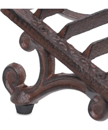 Relaxdays Cast Iron Boot Jack Scraper Large Brush | Antique Outdoor Shoe Cleaner | Brown | 12 x 33.5 x 22.5 cm - Buy Online on SooperMarket.com