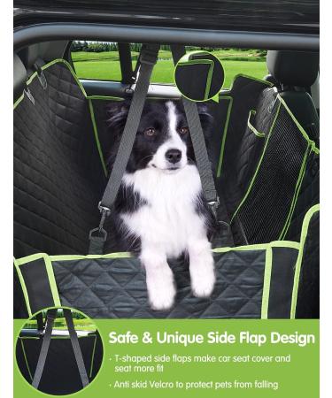 NZONPET 4-in-1 Waterproof Dog Car Seat Cover with Mesh Window - Green/Black - Buy Online on SooperMarket.com