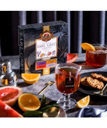 Basilur Ceylon Black Tea Earl Grey Assorted 40 Enveloped Tea Bags - Premium Quality Tea Blend - Buy Online on SooperMarket.com