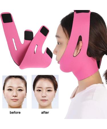 Effective Face Slimming Bandage Belt - Double Chin Lift & Skin Strap - OceanSide - Rose Red - Buy Online on SooperMarket.com