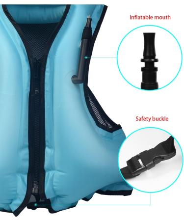 OMOUBOI Snorkeling Vest | Swim Jacket for Kids & Adults | Kayaking Buoyancy Vest for Water Sports | Portable & Safety Certified | Blue - Buy Online on SooperMarket.com