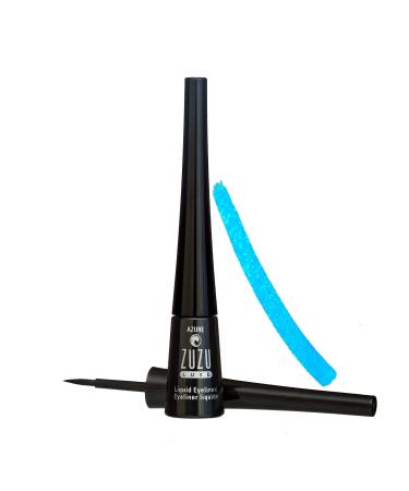 ZUZU LUXE Precision Liquid Liner (Azure - Blue/Shimmer)  Liquid Eyeliner featuring a fine calligraphy tip  quick-drying  water resistant. Natural  Paraben Free  Vegan  Gluten-free Cruelty-free  Non GMO  0.1 oz.