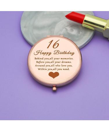 Sweet 16 Gift Ideas for Girls - Travel Mirror Compact Makeup Mirror for Daughter, Granddaughter, Niece - Happy 16th Birthday Present - Buy Online on SooperMarket.com