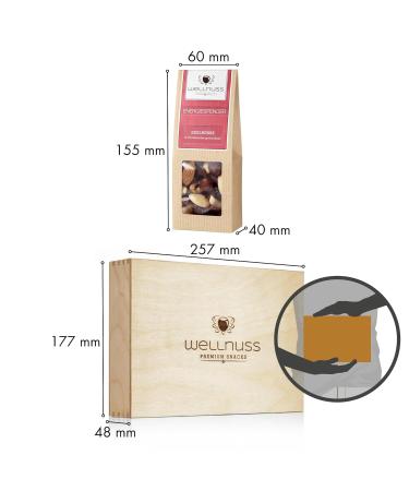 Wellnuss Ladiesnight Premium Gift Set for Women | Vegan Nut Snacks in Birch Wood Box | Perfect Gift Idea for Girlfriend Mother & Sister - Buy Online on SooperMarket.com