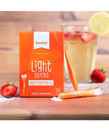 Xucker Light Sticks | Calorie-Free Erythritol Sweetener | 50 Sugar-Free Sweetener Sticks (250g) - Buy Online on SooperMarket.com