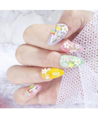 500PCS 3D Nail Charms - Butterfly, Bowknot, Flower, Heart, Pearls, Bear - Resin Nail Rhinestones for Nail Art Decoration & DIY Crafts - Buy Online on SooperMarket.com