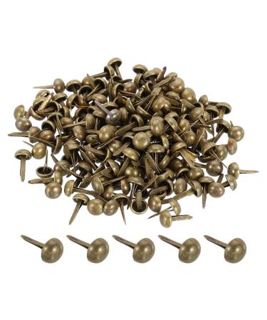 PATIKIL 6x12mm Mini Brads Paper Fasteners 200 Pack Round Brads Fastener for DIY Crafting Projects Scrapbooking Bronze Tone