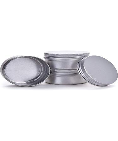 4oz Aluminum Tin Jar Refillable Containers - 12 Pack | 120ml Round Tin Bottle for Cosmetic, Lip Balm, Cream - Buy Online on SooperMarket.com