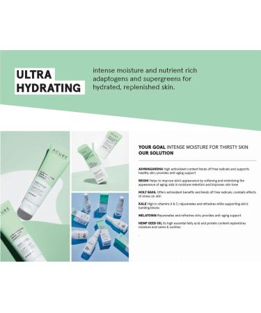 Acure Ultra Hydrating Facial Gel Cream 1 oz - Moisturizing Skincare for Dewy Skin - Buy Online on SooperMarket.com