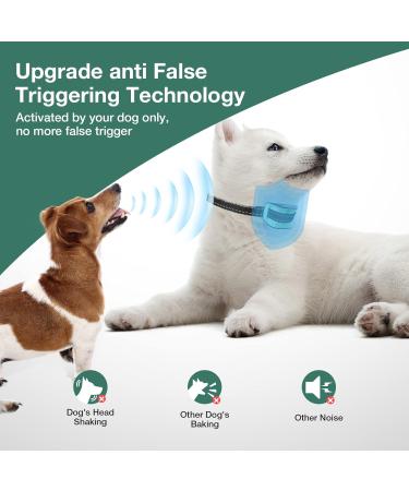 MASBRILL Anti Bark Collar for Large Medium Small Dogs - Dog Barking Collar with Vibration & Sound Harmless Training - Stop Dog Barking Deterrent Device 7 Sensitivity Adjustable No Bark Collar - Green - Buy Online on SooperMarket.com