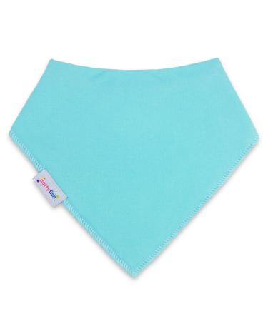 Dotty Fish Baby Bandana Bibs. Drool Bibs. Super Absorbent Teething Bibs for Girls Boys Unisex. Organic Cotton Bibs. One Size Turquoise