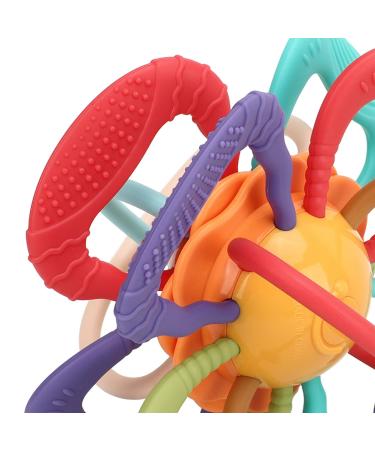 Manhattan Ball Plastic Cement Baby Teether - Lightweight Sensory Toy for Infant Teethers - Buy Online on SooperMarket.com