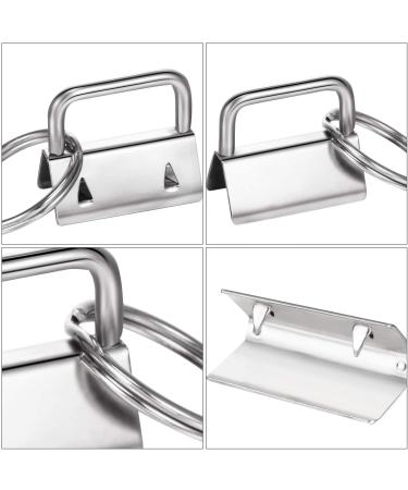 Qovydx 45Pcs 1 Inch Silver Wristlet Key Fob Hardware Set with Split Rings - Ideal for Keychains and Lanyards - Buy Online on SooperMarket.com
