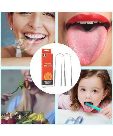 Calakono Stainless Steel Tongue Scraper | Portable Tongue Cleaning Brush for Adults | Reduce Bad Breath & Enhance Oral Hygiene - Buy Online on SooperMarket.com