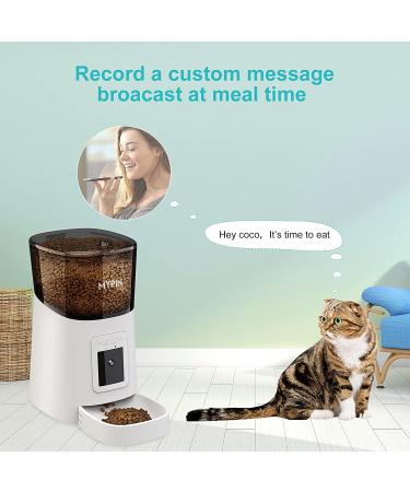 Video Automatic Pet Feeder with HD Camera  Food Dispenser for Cats and Dogs WiFi Smart Feeder with Camera 6L 2-Way Audio  Mobile Phone Control  Timed Feeder  Desiccant Bag Up to 8 Meals per Day White - Buy Online on SooperMarket.com