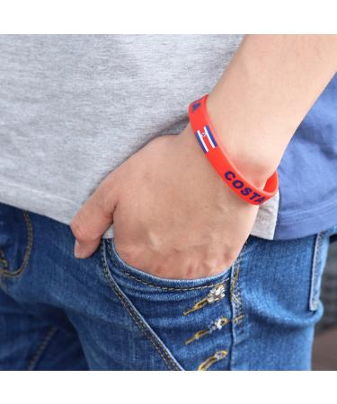 LUOEM Silicone Wristband Rubber Bracelet - Fashion Sports Wristbands for Teens & Adults - Pack of 6 (Rica) | Shop Internationally - Buy Online on SooperMarket.com