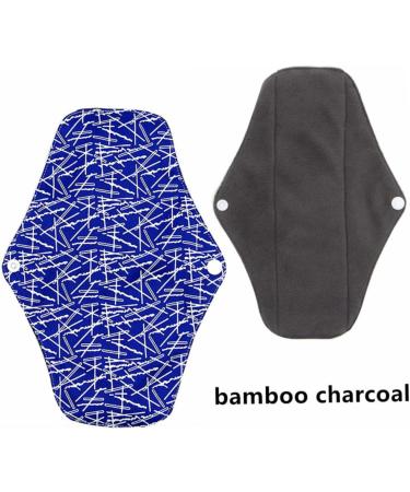5 Pack Reusable Bamboo Charcoal Menstrual Cloth Pads - Washable & Portable - Buy Online on SooperMarket.com