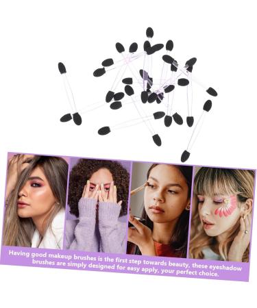 PLAFOPE 100pcs Eye Shadow Stick Eyeshadow Sticks Eyeshadow Applicator Pads Makeup Eyeshadow Emulsion Black 7.5x0.5cm Black - Buy Online on SooperMarket.com