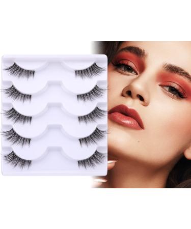 Natural Look Wispy 3/4 False Eyelashes - Handmade Soft Reusable Lashes Pack - Buy Online on SooperMarket.com
