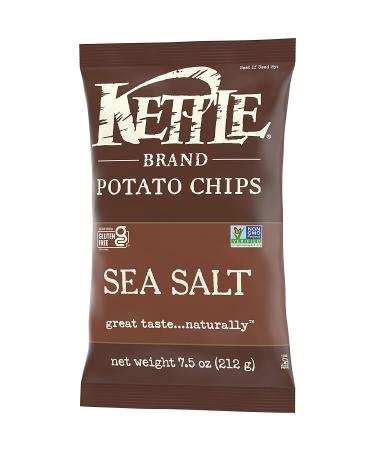 Kettle Brand Sea Salt Potato Chips - Gluten-Free & Non-GMO - 7.5 oz Bag - Buy Online on SooperMarket.com