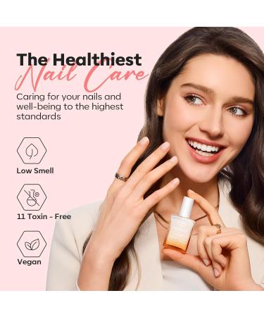 Modelones 15ml 8-in-One Nail Ridge Filler Strengthener Base Coat Nail Polish Repair Nail Growth Treatment for Thin and Damaged Nails Pink Glow - Buy Online on SooperMarket.com