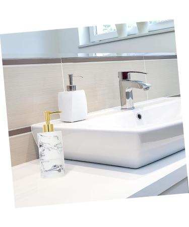 PRETYZOOM 1pc Simple Storage Decorative Bath Lovely Press-Type Liquids Shower Resin Supply Replacement Use White 19.00X7.00X7.00CM - Buy Online on SooperMarket.com