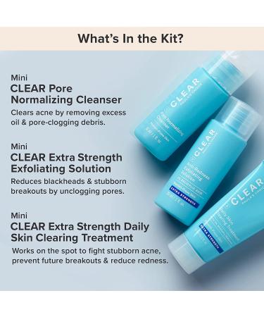 Paula's Choice CLEAR Extra Strength Acne Travel Kit - 2% Salicylic Acid & 5% Benzoyl Peroxide for Severe Acne - Redness Relief - Two Week Trial Size - Buy Online on SooperMarket.com