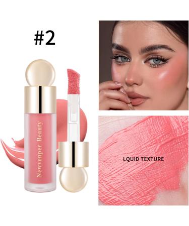 Liquid Highlighter Liquid Blush with Face Brush Long Lasting Smooth Lightweight Smudge Proof Blush+ Highlighter 2#+4# 1 count (Pack of 2) - Buy Online on SooperMarket.com