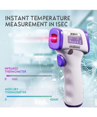 Non-Contact Infrared Forehead Thermometer for Adults & Kids - Digital Fever Alarm & LCD Display - Buy Online on SooperMarket.com