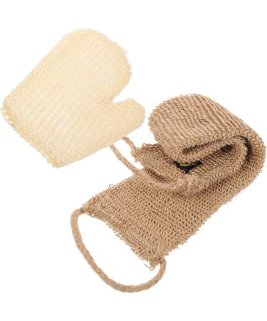 ABOOFAN 3 Sets Sisal Bath Set Exfoliating Bath Scrubbers Dead Skin Removers Gloves Loofahs Pouf Gloves Body Scrub Towel Korean Washcloth Exfoliate for Body South Korea Jute Man Frosted - Buy Online on SooperMarket.com