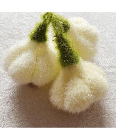Acrylic Dish Towel 4pcs Anti-Grease Garlic Shape Dish Cloth Non-Scratch Dish Scrubber Kitchen Cleaning Wiping Rag - Buy Online on SooperMarket.com