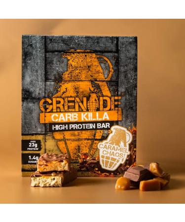 Grenade Carb Killa Bar - Caramel Chaos | High-Protein Snack - 1 Bar - Buy Online on SooperMarket.com