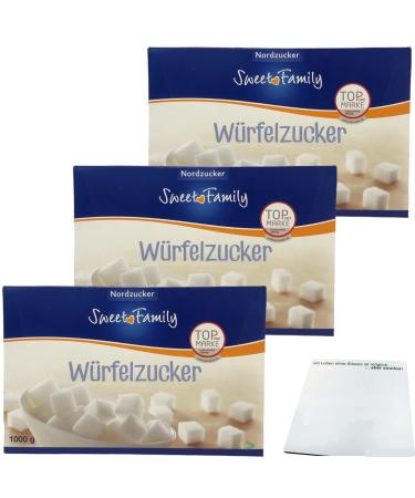Nordzucker Sweet Family sugar cubes 3-pack (3x1kg) + usy block