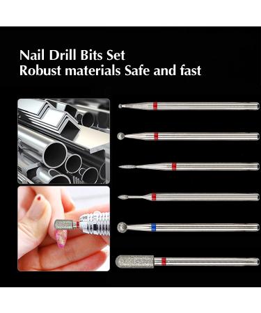 14pcs Acrylic Nail Drill Bits Set with Case - Quartz Pointed Bits for Cuticle Remover & Manicure Tools - Buy Online on SooperMarket.com