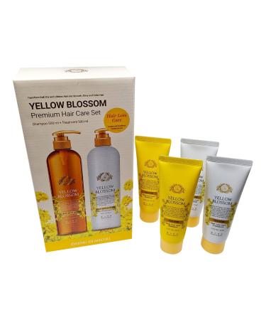 Daeng Gi Meo Ri Hair Care Set - Yellow Blossom Shampoo 500ml + Samples | Anti-Frizz Paraben Free Colza Scent - International Shipping Available - Buy Online on SooperMarket.com